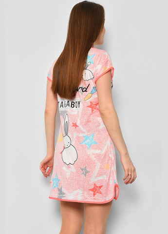 Ночная рубашка женская розового цвета с рисунком Let's Shop (290839516)