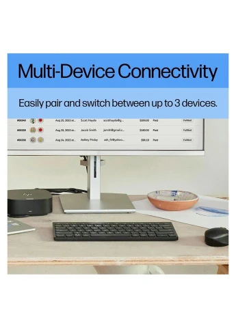 Клавиатура 350 Compact Multi-Device Bluetooth UA Black (692S8AA) HP (313255449)