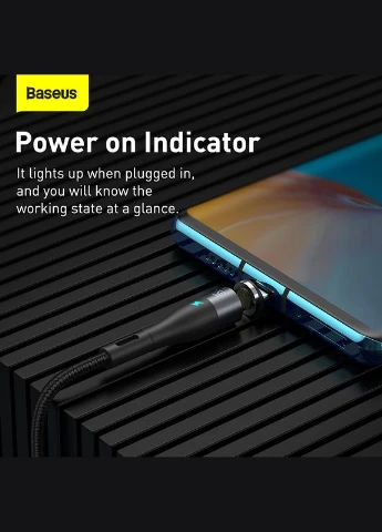Кабель магнитный для зарядки телефона Zinc Magnetic Android Type-C 100см |5A| Baseus (337351273)