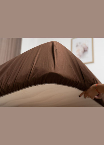 Простирадло "НАТХНЕННЯ" з резинкою Какао, 180x200 ТЕП (317965951)