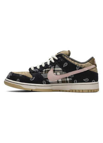 Цветные всесезонные кроссовки sb dunk low travis scott Nike