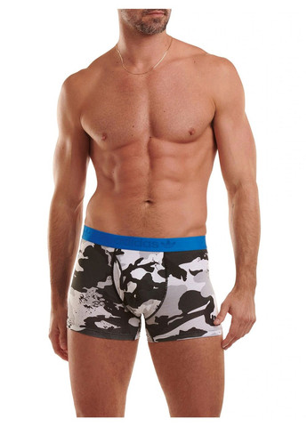 Набор 2 шт боксерки мужские трусы Adidas Originals Mens Trunk Comfort Flex Cotton Black/Camo Prin (338590057)