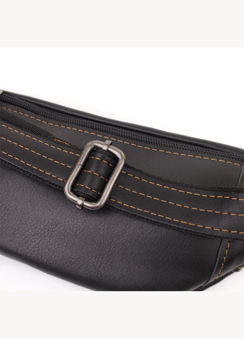 Сумка на пояс через плече шкіряна чоловіча Чорний 35692 Shvigel (334673991)