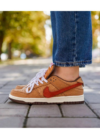 Бежевые демисезонные кроссовки мужские nike clot dunk low sp cork найк No Brand