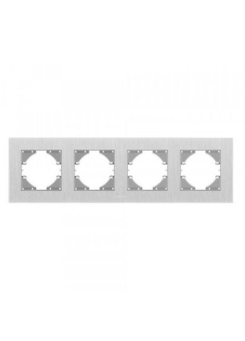 Рамка серебряный алюминий на 4 места горизонтальная BINERA Videx (366298478)