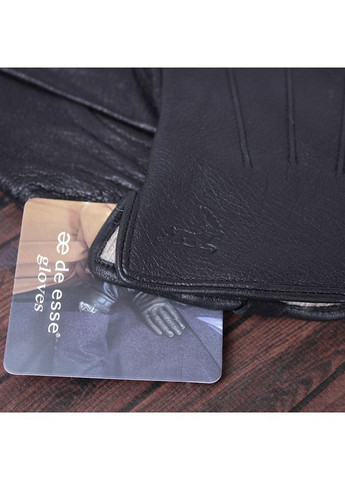 Перчатки мужские кожаные LM209-1 черные демисезонные De Esse (369446440)