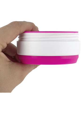 Спортивная складная бутылка для воды 350мл силиконовая розовая для активного отдыха поилка для питья Kamille (368986375)