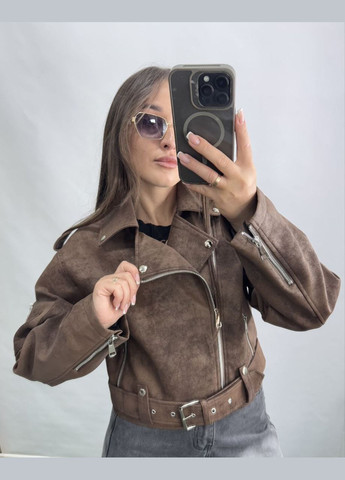 Коричнева куртка-косуха No Brand