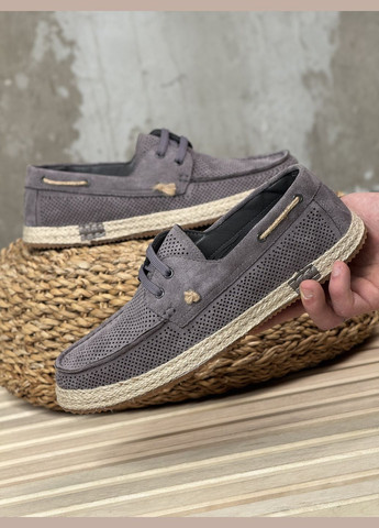 Стильні чоловічі мокасини замшеві сірі Freedom (335414708)