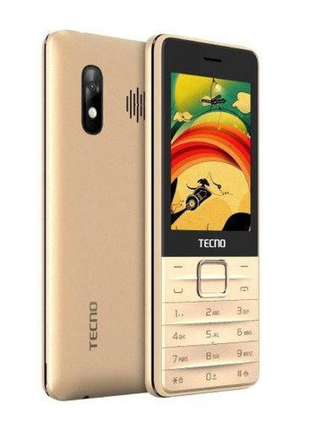 Телефон T454 Dual SIM 2симковий кнопковий золотистий Tecno (293346431)