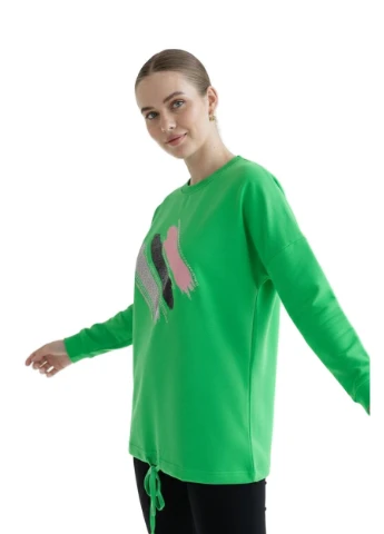 Зелений світшот Pink Daisy (391245122)