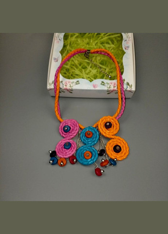 Ожерелье ручной работы хиппи бохо в подарочной коробке/Яркое украшение + подарок No Brand (342384682)