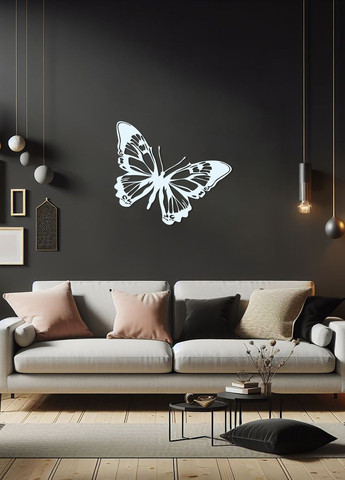 Декоративне панно з дерева, настінний декор для дому "Великий метелик", інтер'єрна картина 50х60 см Woodyard (292111766)