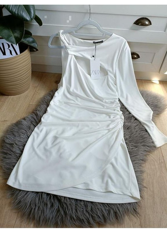 Білий асиметрична сукня міні Zara