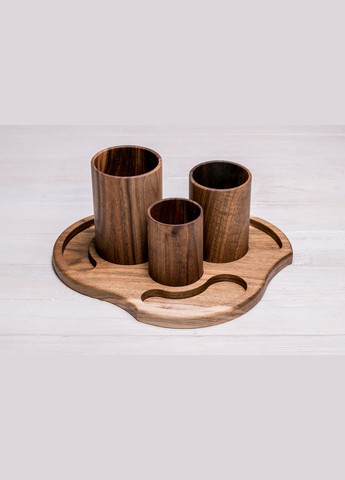 Настольный органайзер «Вулкан» из древесины ореха Деревянная подставка под ручки и карандаши EcoWalnut (295673202)