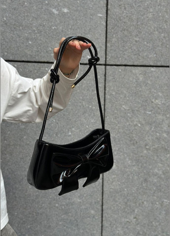 Женская черная сумка 3212 багет No Brand (303322987)