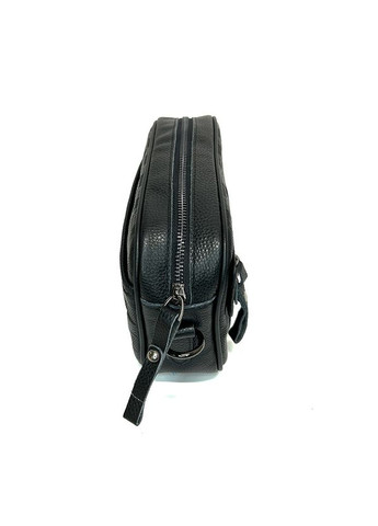 Черная мужская маленькая горизонтальная кожаная сумка через плечо с тиснением No Brand (292404332)