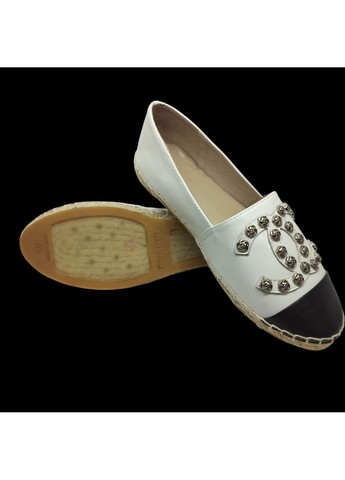 Белые эспадрилые женские мокасины (367084122)