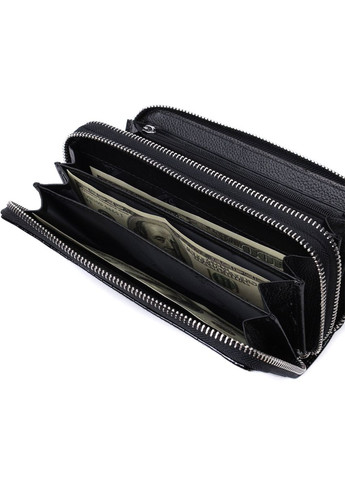 Стильный клатч с тиснением под рептилию на два отделения с ремнем черный (sku_22693) No Brand (328218820)