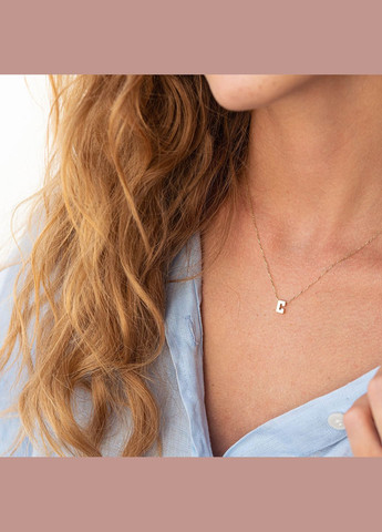 Золотое колье буква А кол01164а 45 Oniks (264644099)