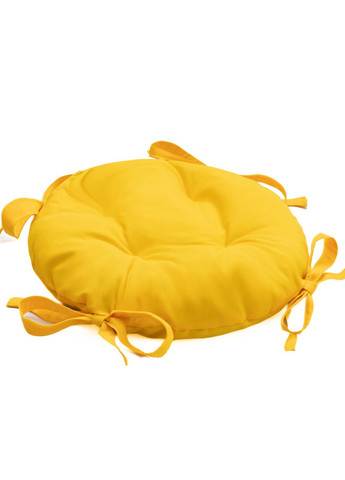 Подушка на стілець Ø 55x8 см жовтий No Brand (324828605)