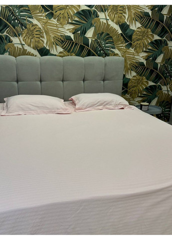 Комплект постельного белья двуспальный No Brand сірий страйп (370864746)