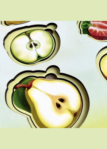 Деревянный пазлвкладыш "Фрукты в разрезе" (ПСД136) PSD136 сортер Ubumblebees (302386393)