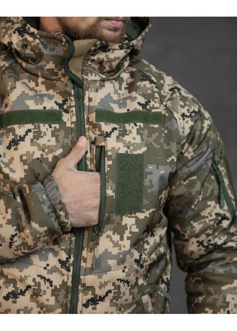 Армійський чоловічий зимовий костюм SoftShell піксель Freedom