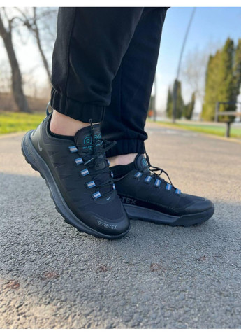 Черные демисезонные кроссовки мужские nike acg air nasu gore-tex black / blue найк асж аир зум No Brand
