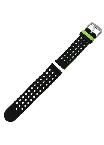 Двухсторонний ремешок с перфорацией для часов Samsung Galaxy Watch 46 mm SM-R800 Black&Green Primo (266341167)