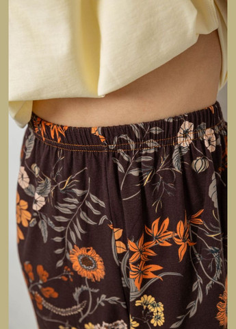 Жовта піжама жіноча з принтом Andi 243R1600-008