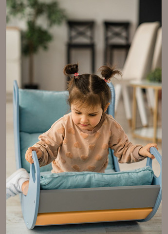 Дитяче ліжечкокачалка Luna Toys Colourful 1 (Темно-синя) LunaToys (306552662)