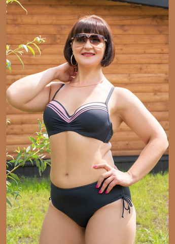 Графитовый летний купальник atlantic beach 328046-2-2 Alenka Plus