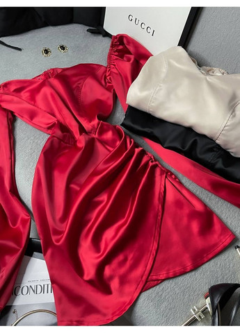 Червона коктейльна, вечірня, кежуал сукня No Brand однотонна