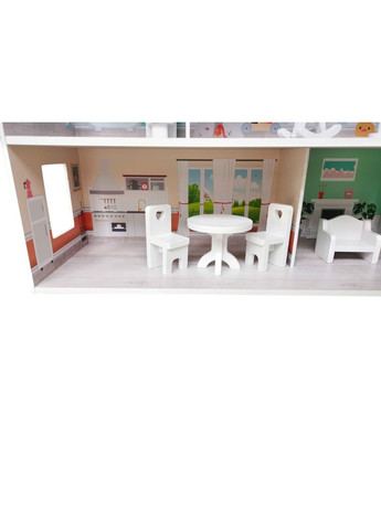 Деревянный игрушечный домик серый FreeOn (308073035)