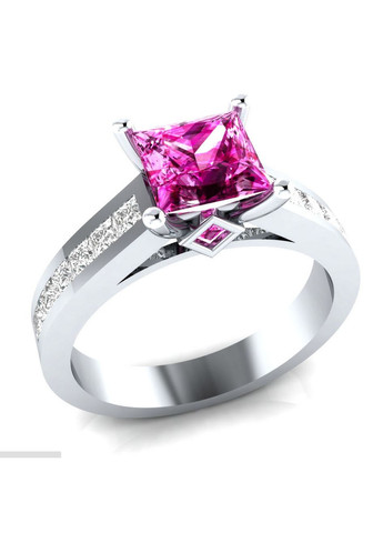 Обручальное кольцо с красным кубическим цирконием размер 20 Fashion Jewelry (285110574)