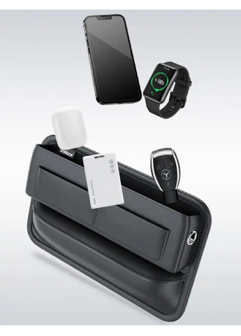 Органайзер бардачок між сидінь і консоллю машини автомобіля екошкіра з кишенями люверсами 30х20 см (479324-Prob) Unbranded (317202614)