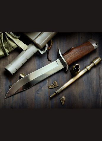 Нож несложный охотничья финка с деревянной рукоятью 1882 Grand Way (370770590)