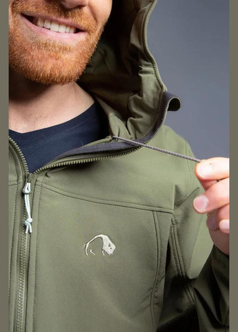 Трекінгова чоловіча куртка Soft Shell Cesi 's Hooded Jacket, Olive, Tatonka (334671452)