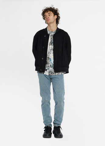 Черная зимняя бомбер Paul Smith