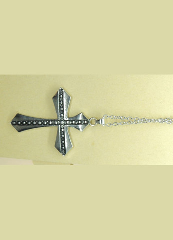 Великий сталевий хрест із нержавіючої сталі мед сталь 316L оберіг + сталевий ланцюжок Liresmina Jewelry (290250916)