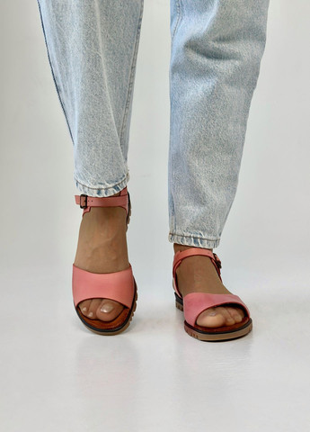 Светло-розовые босоножки женские кожаные Aspena