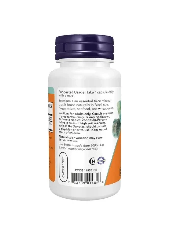 Селен без дріжджів Selenium 200 мкг 90 капсул Now Foods (361114468)