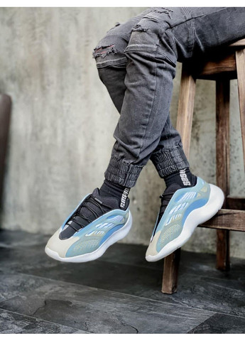 Білі Осінні кросівки чоловічі adidas yeezy boost 700 v3 azael blue адідас ізі буст No Brand