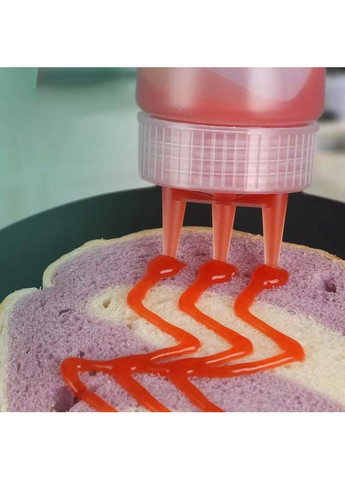 Диспенсер для соусів та сиропів 1000мл білий з трьома носиками контейнер для приправ для кафе та будинку Empire (368977409)