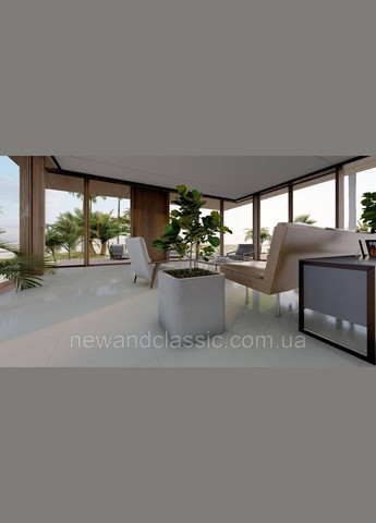 Вазон бетонний вуличний для саду, будинки та тераси Д500/Ш500/В500 Модерн Сірий No Brand (316262649)