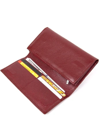 Современный кошелек для женщин  19392 Темно-красный st leather (385210756)