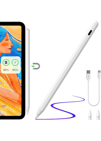 СТОК Стилус для iPad із бездротовою зарядкою - Apple iPad Pencil 2-го покоління, сумісний із iPad Air 5/4, iPa Microsoft (296891035)