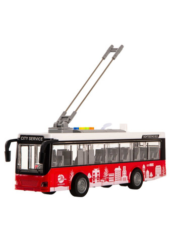 Іграшка Інерційний тролейбус зі звук. та світл. ефектами, дверцята відкриваються (1:16) (7080888) DIY TOYS (360396468)