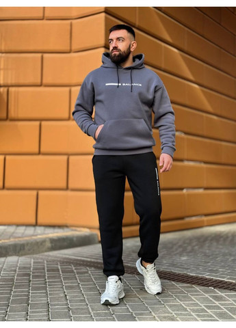 Графитовый демисезонный мужской спортивный костюм брючный No Brand